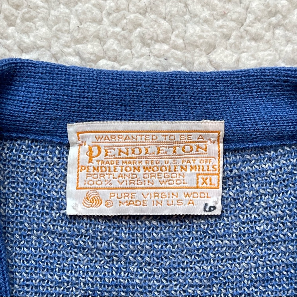 Vintage 70s Pendleton Stylized Art Pattern Knit W… - image 4